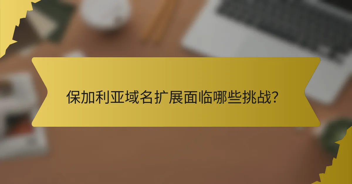 保加利亚域名扩展面临哪些挑战？