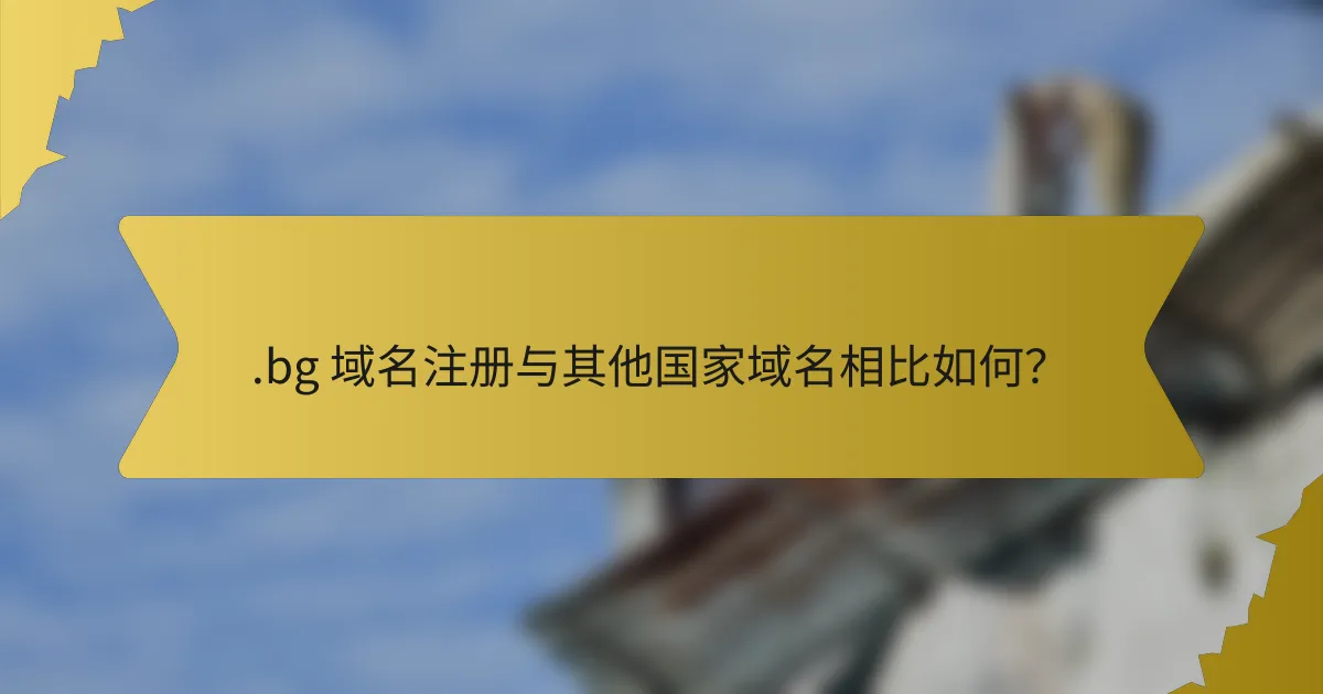 .bg 域名注册与其他国家域名相比如何?