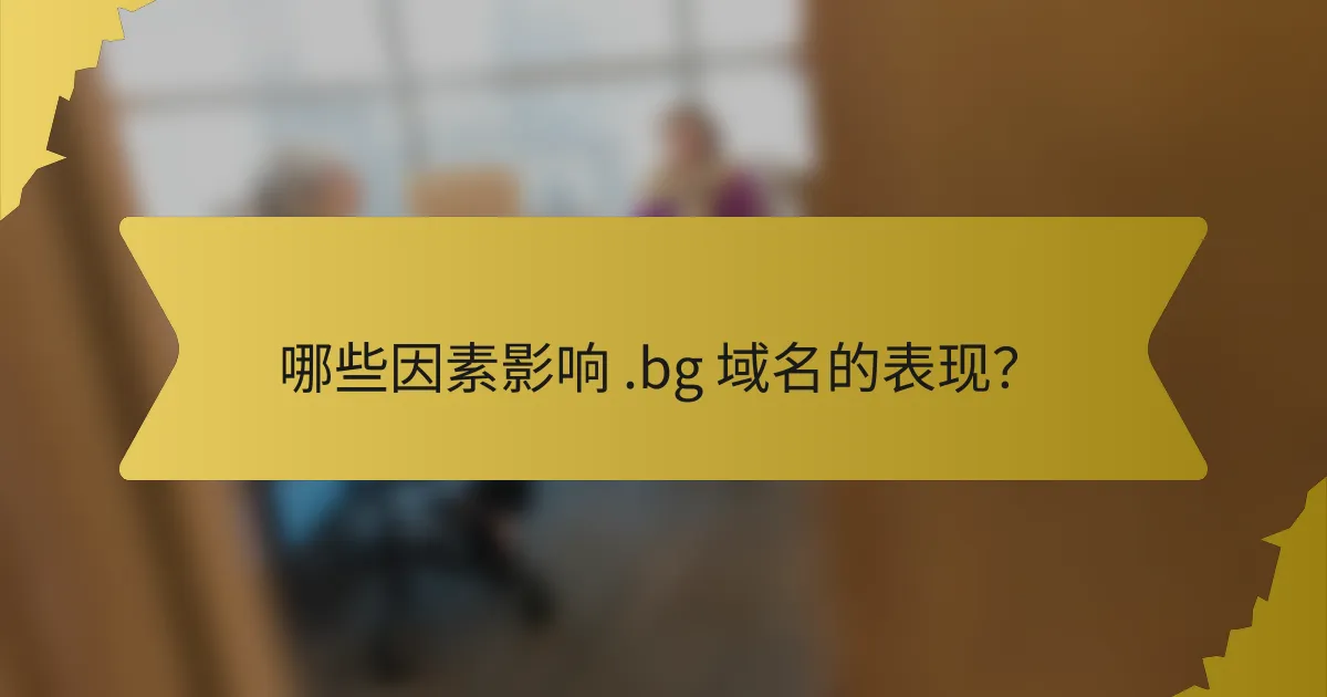 哪些因素影响 .bg 域名的表现?