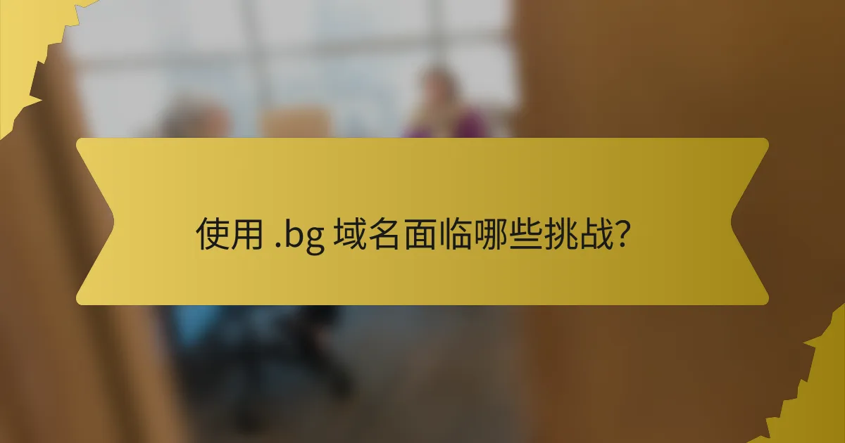 使用 .bg 域名面临哪些挑战?