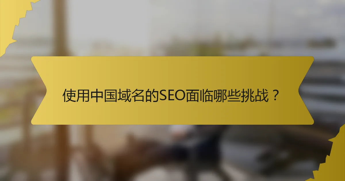 使用中国域名的SEO面临哪些挑战？