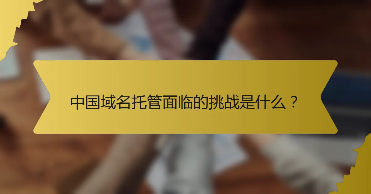 中国域名托管面临的挑战是什么?